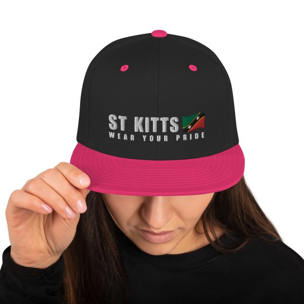 Snapback Cap with Embroidered St Kitts Wear Your Pride