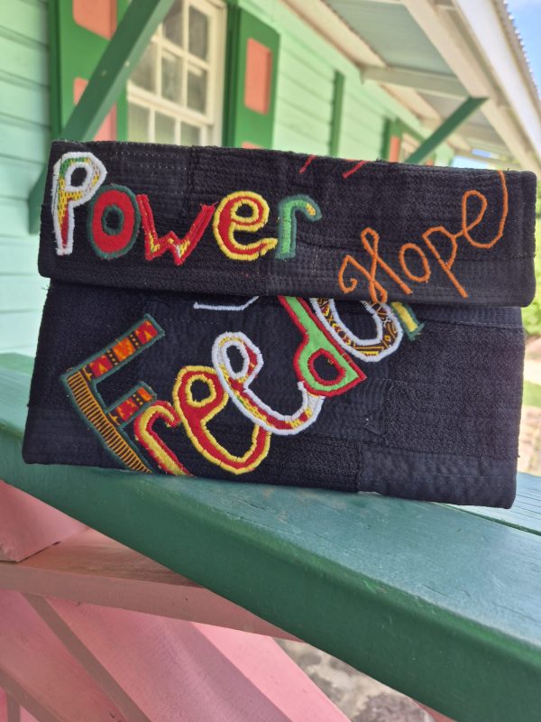 Freedom Power Hope Nevisian Handmade Embroidered Purse