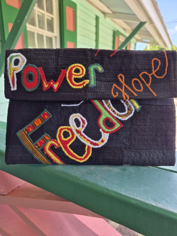 Freedom Power Hope Nevisian Handmade Embroidered Purse - Image 4