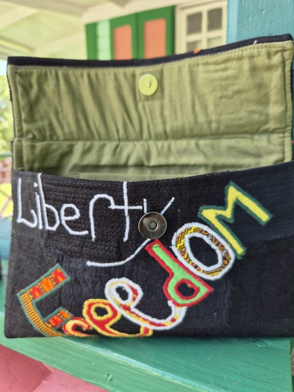 Freedom Power Hope Nevisian Handmade Embroidered Purse - Image 7