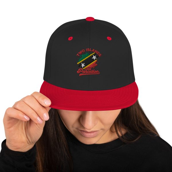 Two Islands One Paradise Snapback Cap – St. Kitts & Nevis Edition" - Image 7