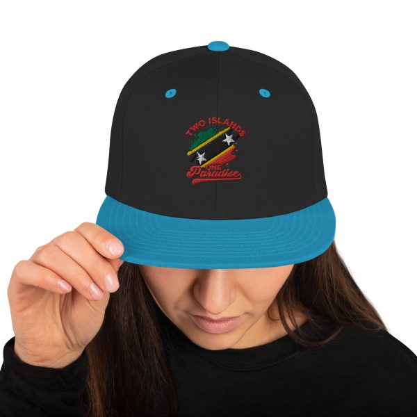 Two Islands One Paradise Snapback Cap – St. Kitts & Nevis Edition" - Image 10