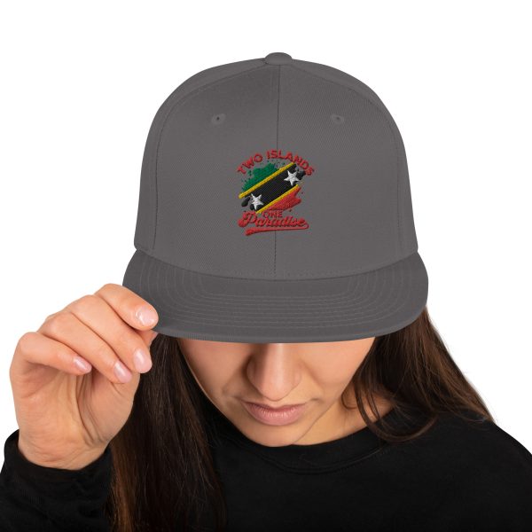 Two Islands One Paradise Snapback Cap – St. Kitts & Nevis Edition" - Image 24