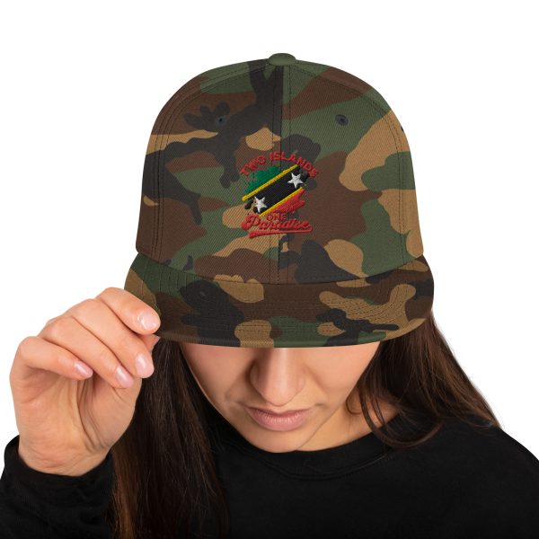 Two Islands One Paradise Snapback Cap – St. Kitts & Nevis Edition" - Image 22