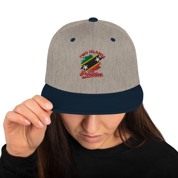 Two Islands One Paradise Snapback Cap – St. Kitts & Nevis Edition" - Image 27