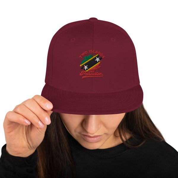 Two Islands One Paradise Snapback Cap – St. Kitts & Nevis Edition" - Image 13