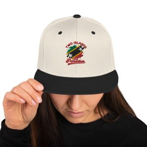 Snapback cap featuring Two Islands One Paradise logo