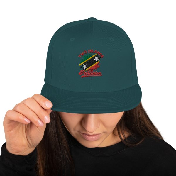 Two Islands One Paradise Snapback Cap – St. Kitts & Nevis Edition" - Image 20