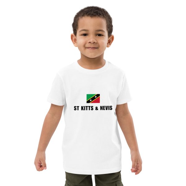 St Kitts & Nevis Flag Organic Cotton Kids T-Shirt