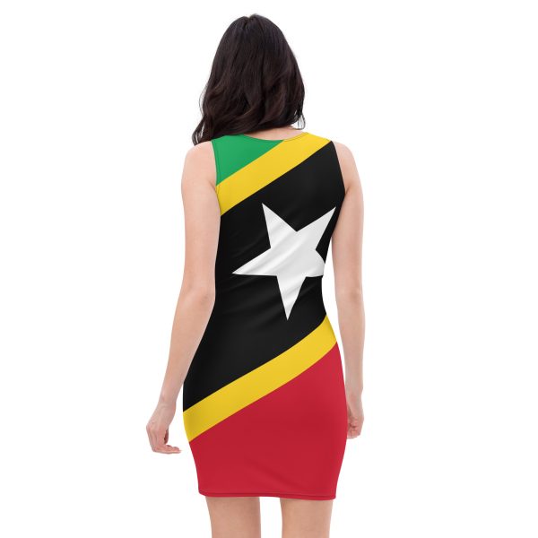 St Kitts Nevis Flag Bodycon Dress - Image 2