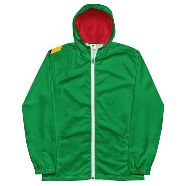 Men's Windbreaker with St. Kitts Nevis Flag – Lightweight and Water-Resistant - Image 3