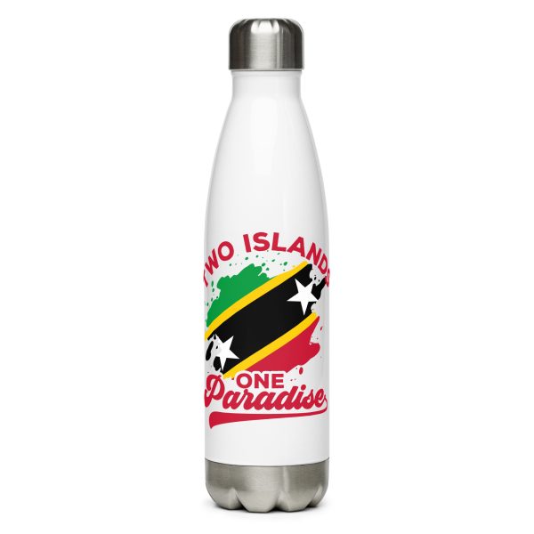 Stainless Steel Water Bottle Featuring Two Islands One Paradise