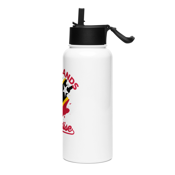 Stainless steel water bottle with Straw lid - Two Islands One Paradise - Image 3