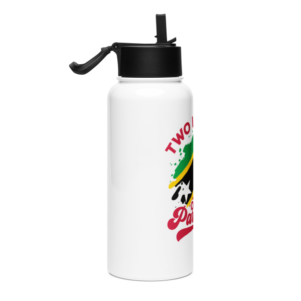 Stainless steel water bottle with Straw lid - Two Islands One Paradise - Image 4