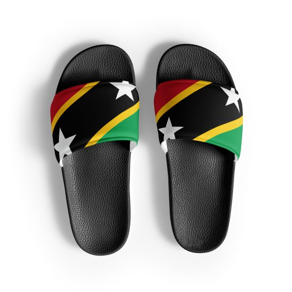 Men's slides with St. Kitts Nevis Flag